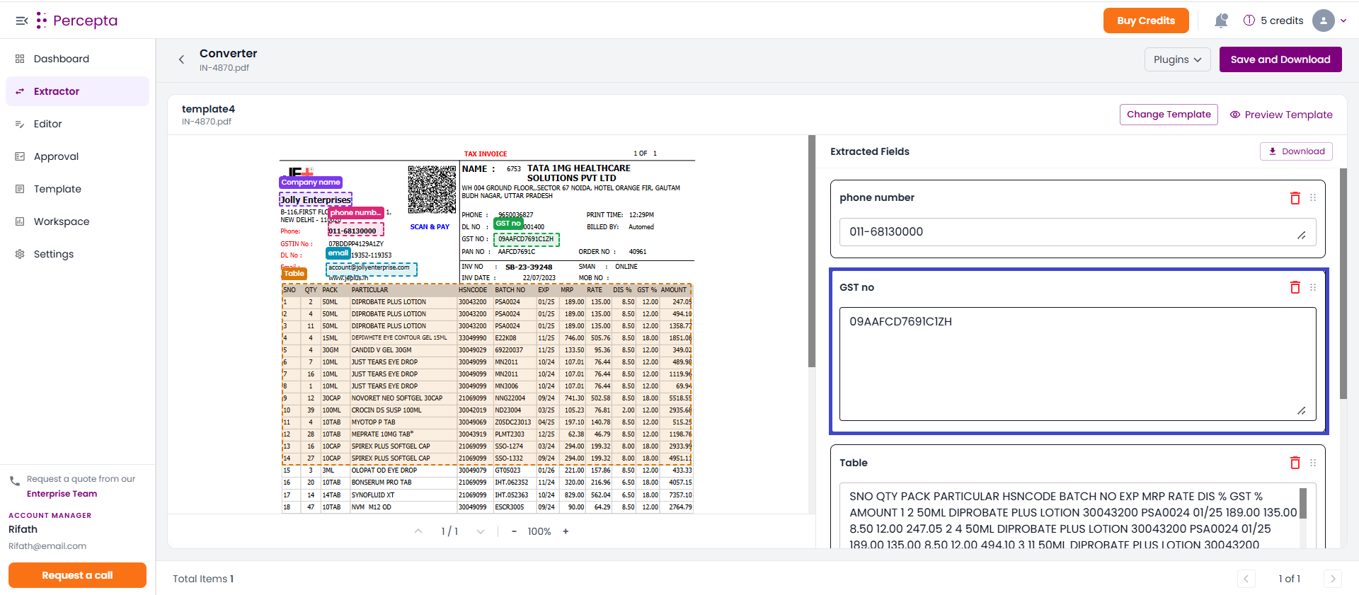 extractor page