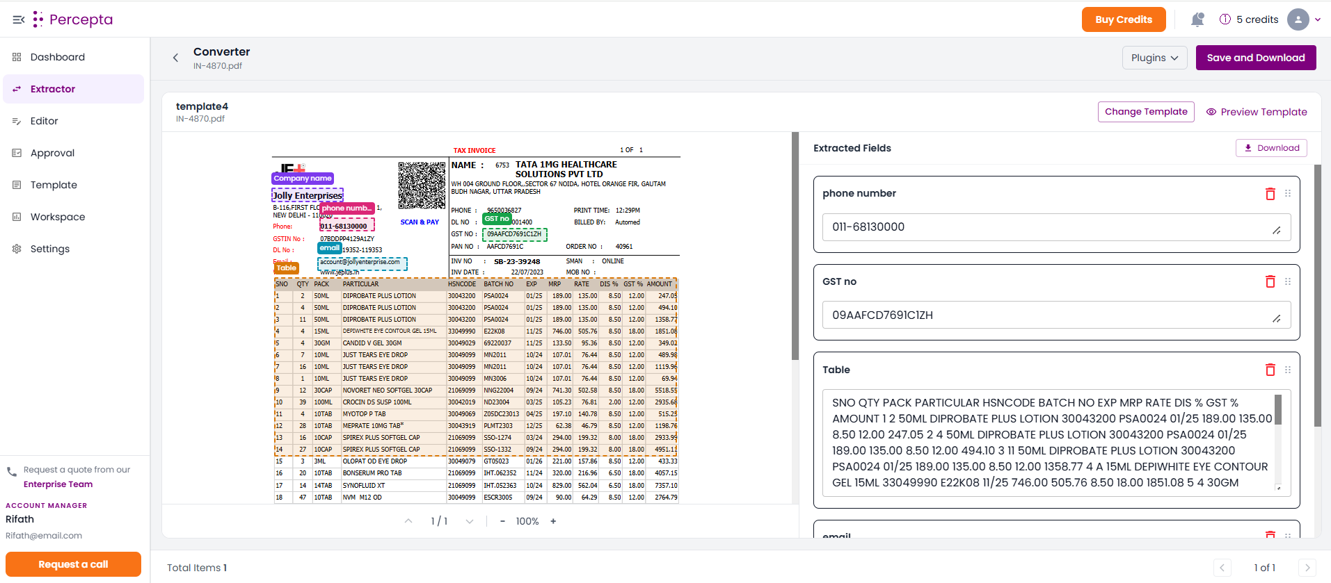 extractor page