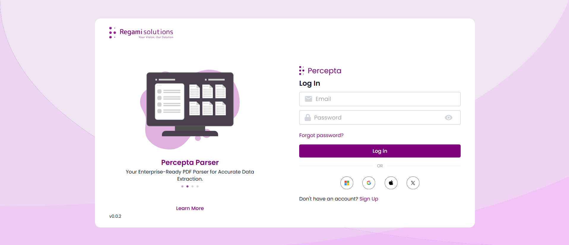 login page