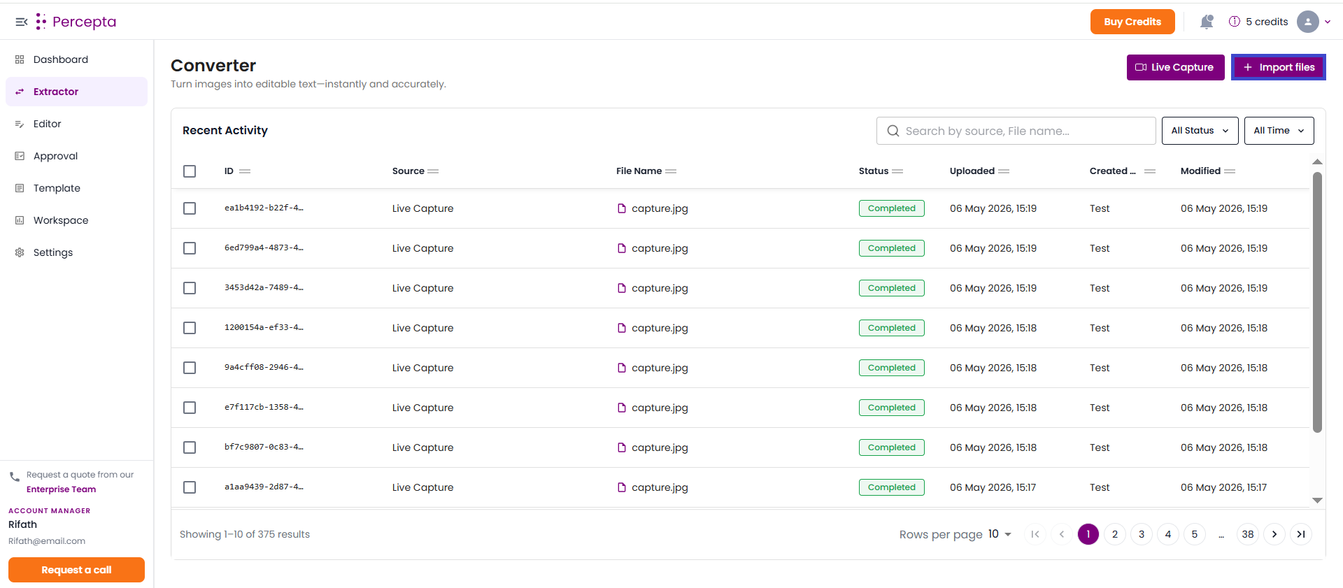 import page